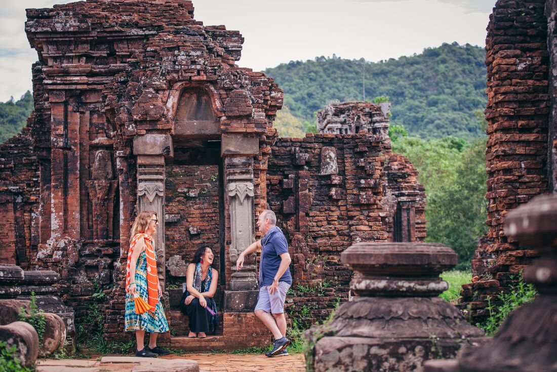 Among the ancient ruins of My Son Sanctuary