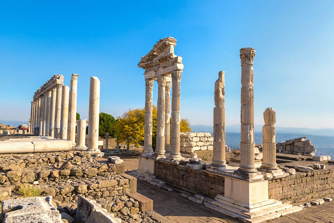 The ruins of the ancient city of Pergamon, Turkey