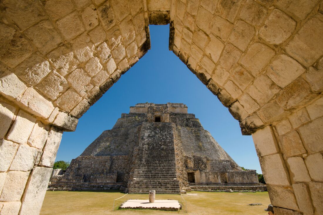 The Pyramid of the Magician the pinnacle of the ancient Mayan city of Uxmal on the Yucatan Penninsula
