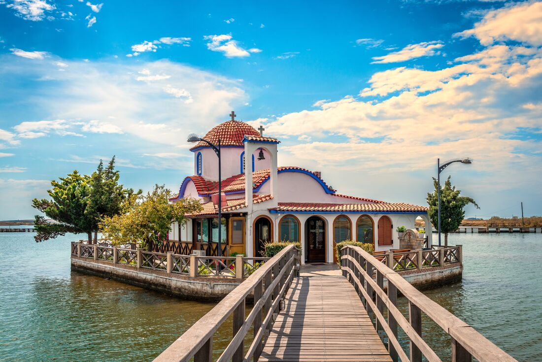 Nikolaos floating monastery in Xanthi, Pomachochoria, Greece
