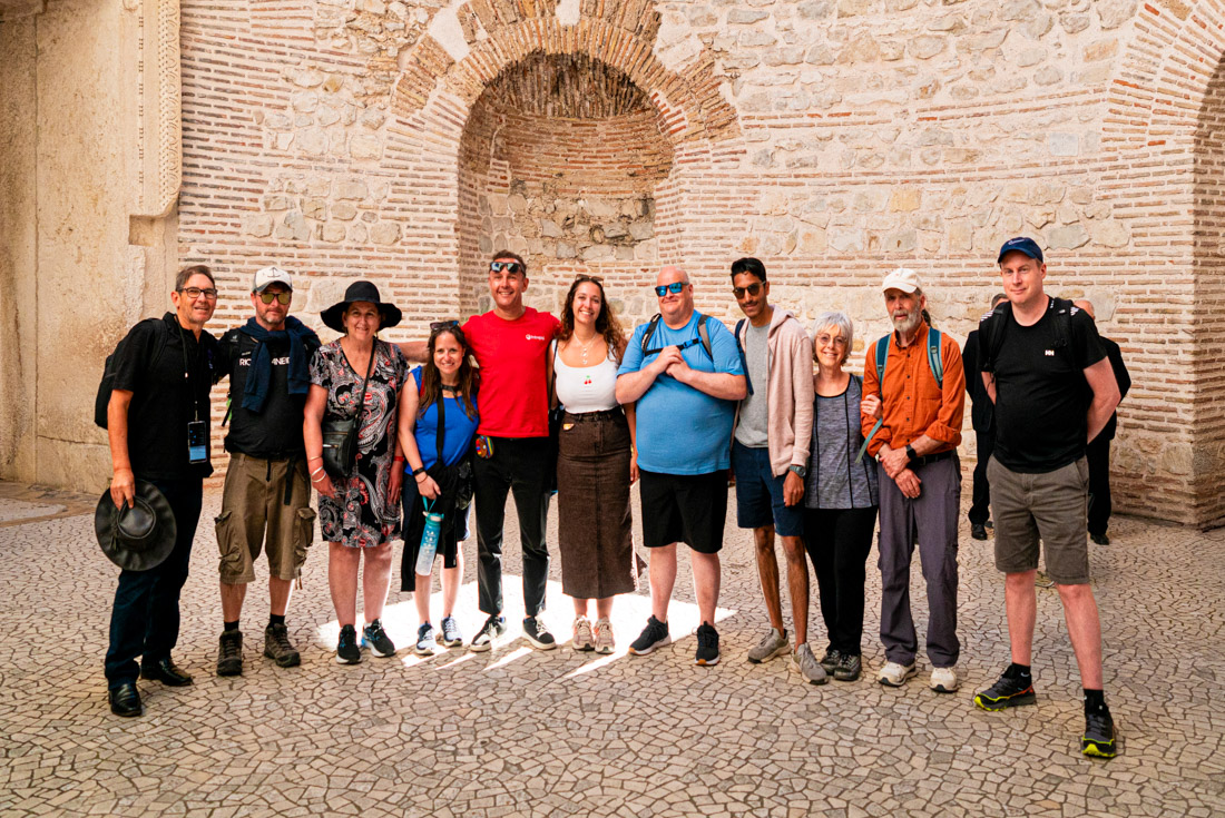 Group photo in Diocletians Palace in Split, Croatia