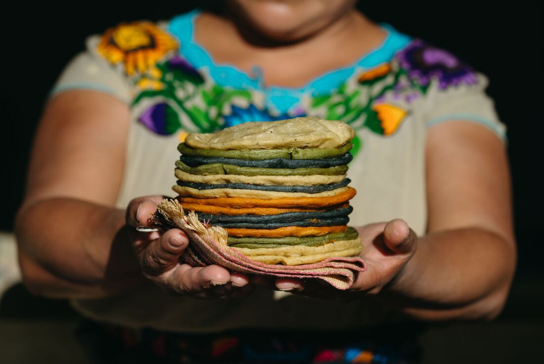 Fresh soft tortillas made in Antigua Guatemala during a cooking class