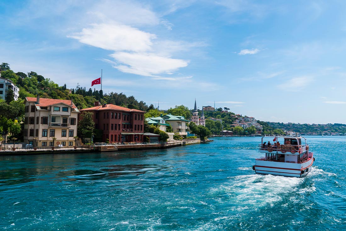 Cruise down the Bosphorus Strait, Turkey
