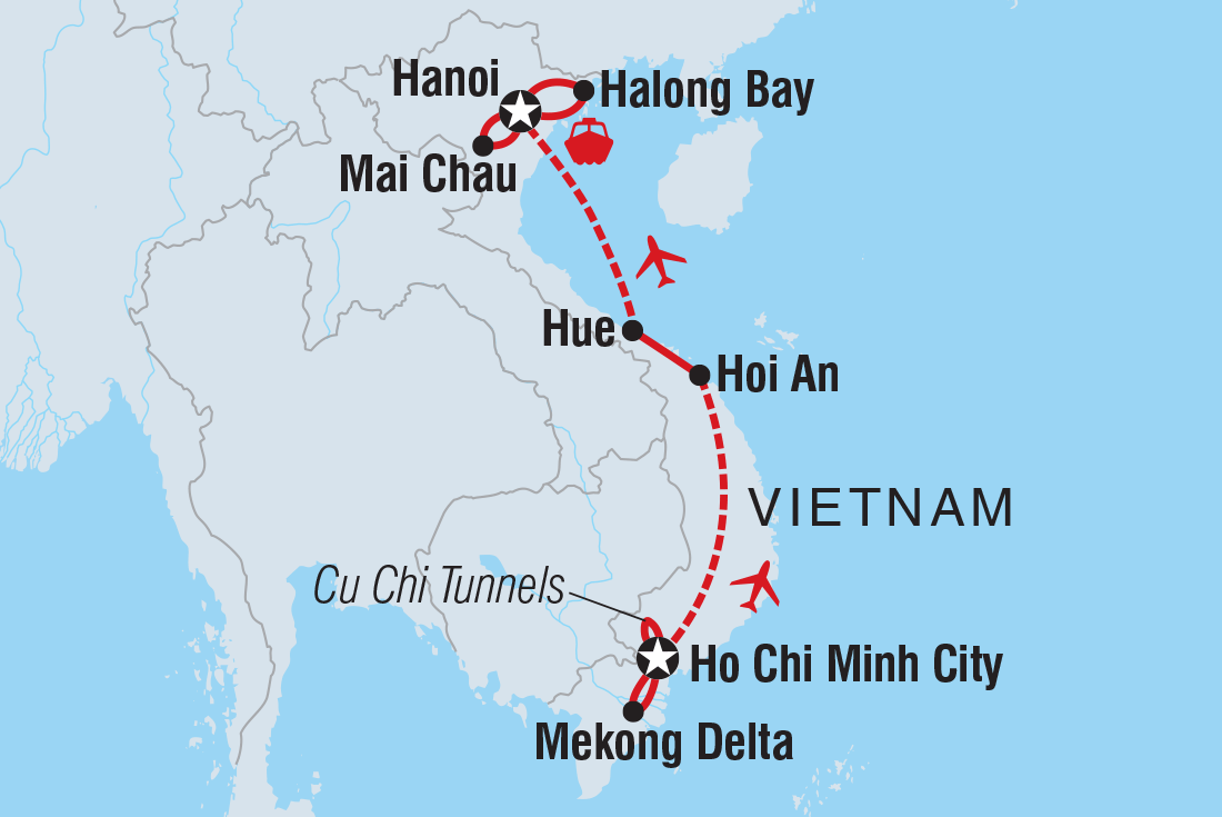 Map of Premium Vietnam In Depth including Vietnam