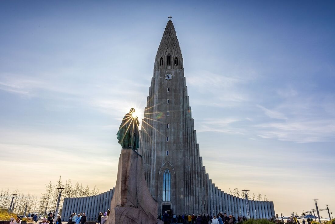 The iconic Halgrim Church in Reykjavik