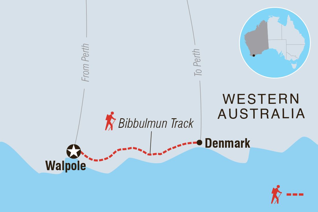 Map of Hike The Bibbulmun Track: Walpole To Denmark including Australia