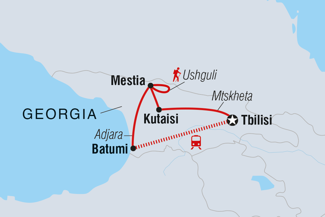 Map of Georgia Adventure including Georgia