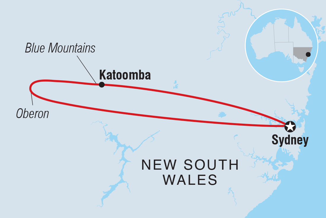Map of Best Of Sydney & Blue Mountains including Australia
