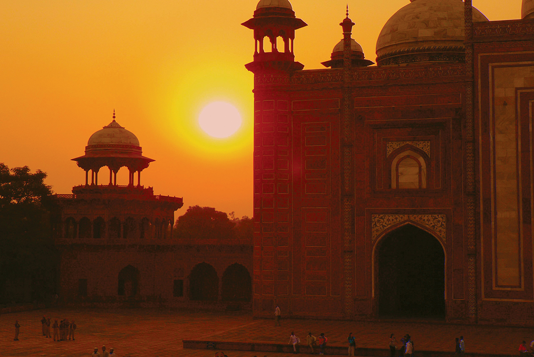 india agra taj mahal sunset