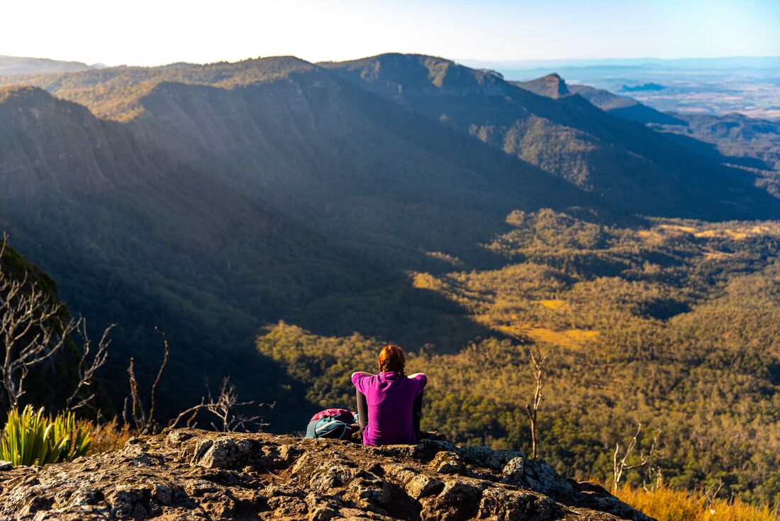 The best views on the last day of Scenic Rim hiking, with panoramic views at Bare Rock Lookout