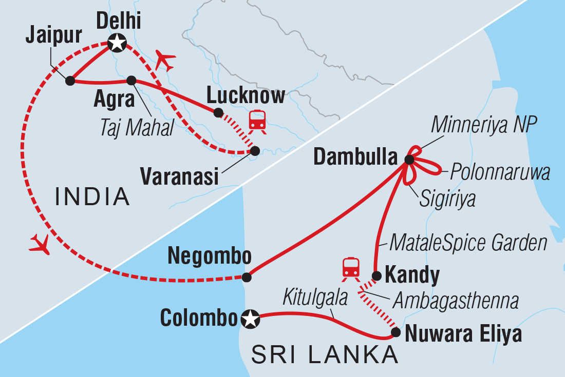 Map of Premium India And Sri Lanka including India and Sri Lanka