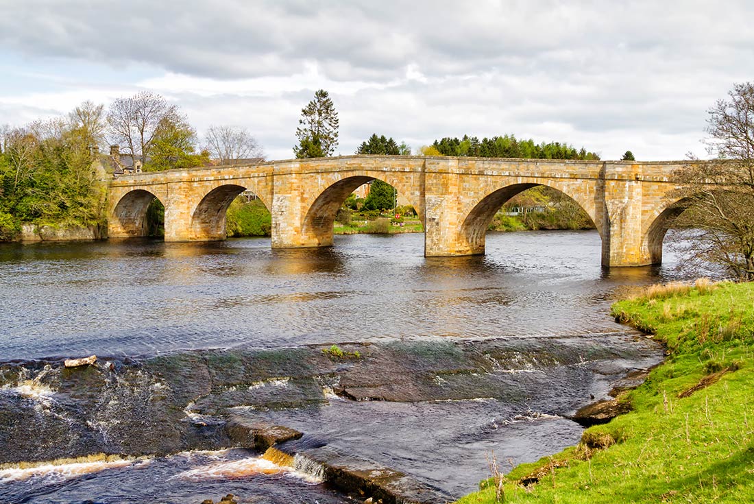 Chollerford bridge over the river North Tyne, England, United Kingdom