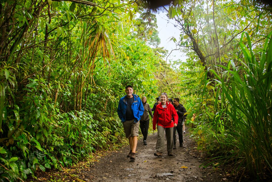 On the hike around Arenal Volcano's base`