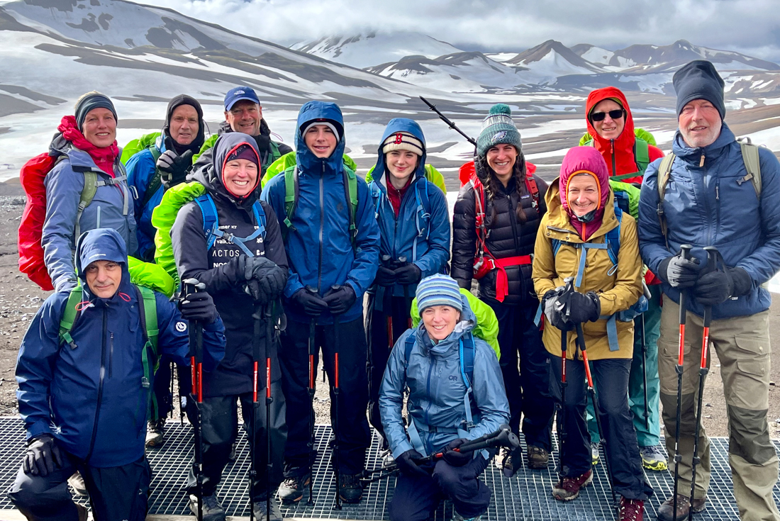 Hiking group photo on the Laugavegur Trail