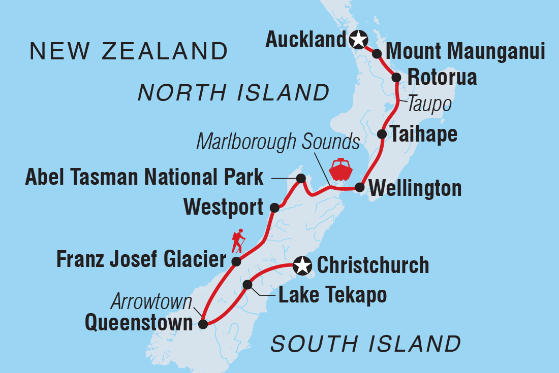 Map of Epic New Zealand including New Zealand