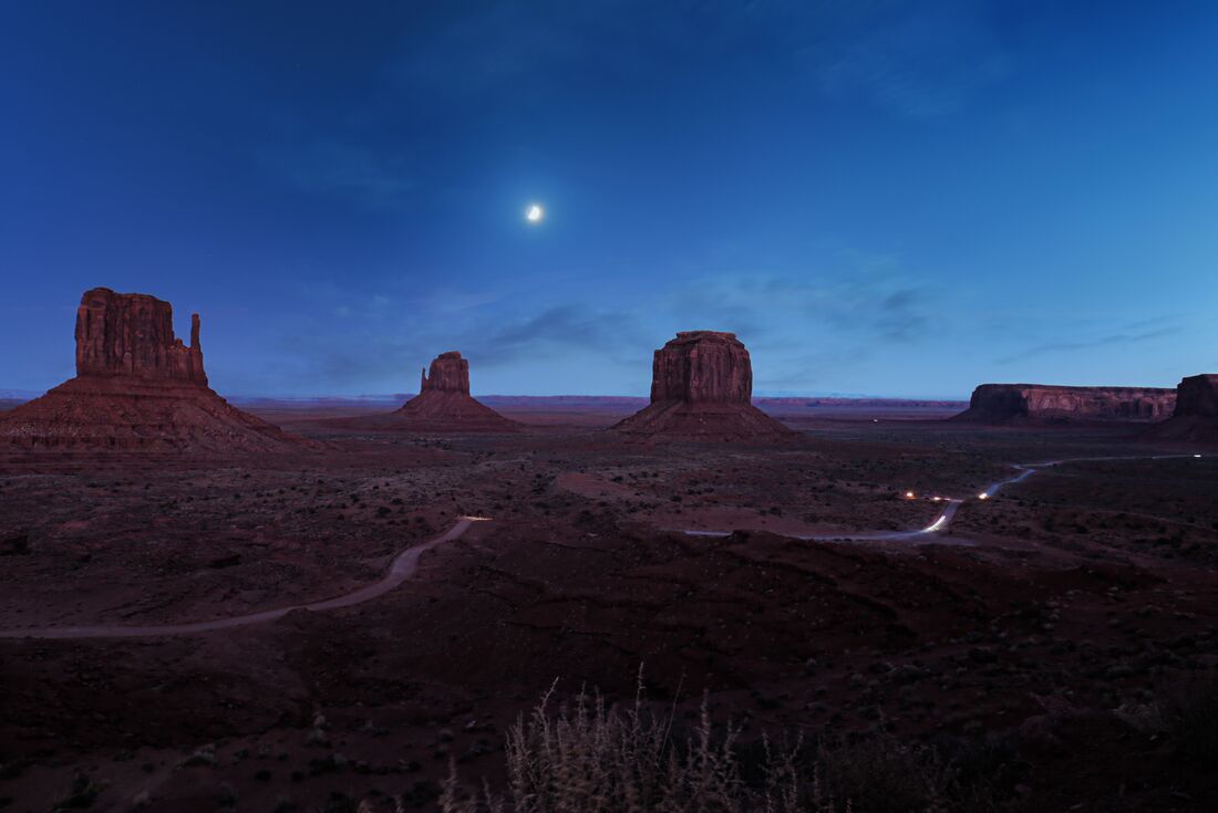 Monument Valley against the evening sky, Utah, USA