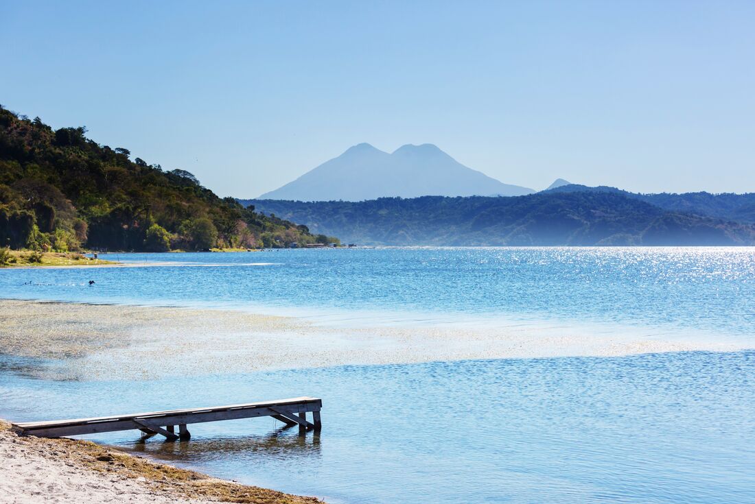 Shore of Lake Coatepeque in the heart of Guatemala